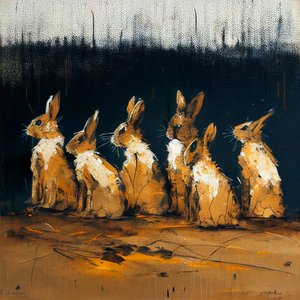 Lapins en style figuratif - F. Abderrahim