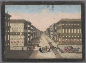 Vue de la Strada Nuova à Gênes - familie Remondini (attributed to)