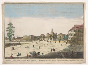 Vue sur le Palacio del Buen Retiro à Madrid, Vue et perspective de la maison de plaisance du roi d