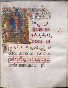 Antiphonaire : Initiale A, Résurrection - follower of Girolamo da Cremona