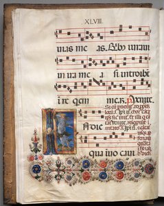 Antiphonaire : Initiale, ange - follower of Girolamo da Cremona