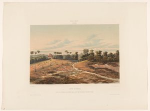 Jodensavanne Joden Savannah. Vue sur la synagogue et le cimetière du côté du Cordonpad militaire