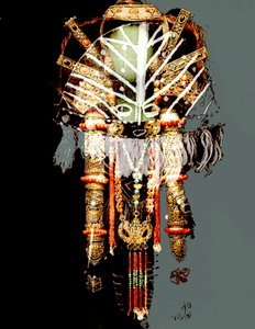 COLLAGE DE MASQUES AFRICAINS, 2018 (techniques mixtes)