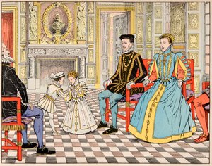 Illustration du livre "Le bon roy Henri", illustré par Jacques Marie Gaston Onfray de Breville dit JOB (1858-1931) : Antoine de Bourbon l