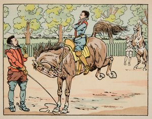 Illustration tirée du livre « Le bon roy Henri », illustrée par Jacques Marie Gaston Onfray de Bréville dit JOB (1858-1931) : Éducation à l