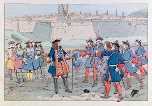 Jacques Marie Gaston Onfray de Breville dit JOB (1858 - 1931); Illustration tirée du livre « Les épées de France » : Le maréchal de Villars reprend la ville de Douai le 27 août - pseudonym for Onfray de Breville Jacques Job