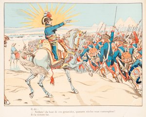 Napoléon Bonaparte à la bataille des Pyramides en 1798