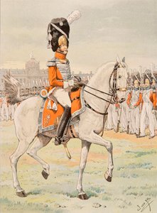 Uniforme des troupes françaises à travers les âges : officier de la garde royale suisse - pseudonym for Onfray de Breville Jacques Job