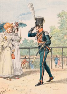 Jacques Marie Gaston Onfroy de Breville dit JOB (1858-1931) - Tenue des troupes françaises en tout temps : Chasseur du duc de Berry, Collection privée