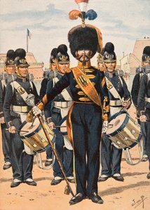 Troupes françaises à toutes les époques : Tambour-major des équipages de la flotte (1837)