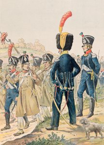 Jacques Marie Gaston Onfroy de Bréville dit JOB (1858-1931) - Tenue des troupes françaises à toutes les époques : Officiers des Voltigeurs et Chasseurs à pied sous le Premier Empire, Collection privée