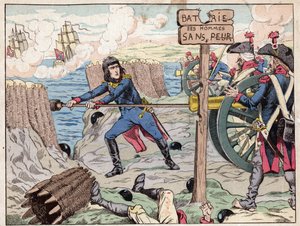 Napoléon à Toulon - (Siège de Toulon) 1793 - lithographie de Job (Jacques Onfroy de Bréville) dans « Le Grand Napoléon des Petites Enfants » 1893 - pseudonym for Onfray de Breville Jacques Job