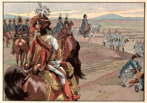 Napoléon Ier Bonaparte (1769-1821) avec Joachim Murat (1767-1815) lors de la reddition d
