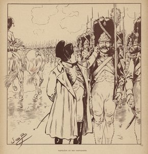 Napoléon et ses grenadiers (lithographie) - pseudonym for Onfray de Breville Jacques Job