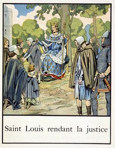 Saint Louis rendant la justice - dans « Petite histoire de France » par Jacques Bainville, éd. Mane