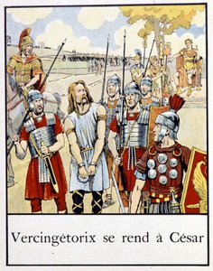 Vercingétorix se rend à César - dans « Petite histoire de France » par Jacques Bainville, éd. Mane - pseudonym for Onfray de Breville Jacques Job