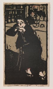Femme dans un café