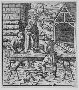 Charpentiers, vers 1500