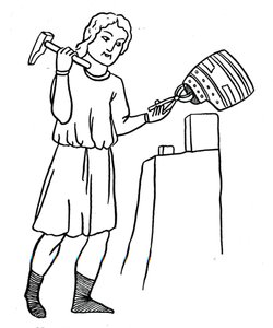 Forgeron allemand au travail