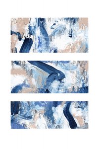 Coups de pinceau bleus modernes - uplusmestudio