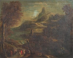 Paysage avec staffage biblique - van de Laeter