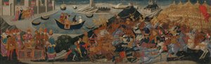 La bataille de Pharsale et la mort de Pompée, 1455-1460 - workshop of Apollonio di Giovanni