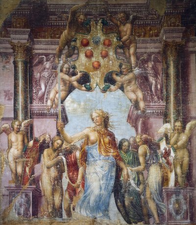 Allégorie de la Justice, peinture de Daniele Ricciarelli, mieux connu sous le nom de Daniele da Volterra ou il Braghettone (1509-1566) - (1509 66) Daniele da Volterra