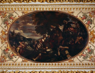 Défense de Scutari, plafond de la galerie, Chiswick House, Londres - (1528 88) (after) Veronese