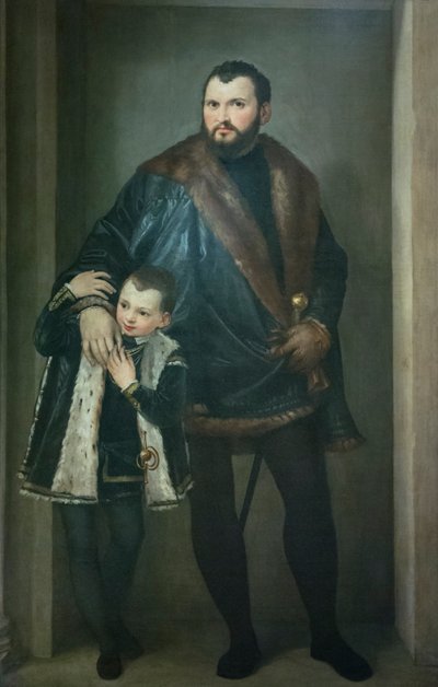 Portrait de Giuseppe da Porto avec son fils Adriano - (1528 88) Veronese