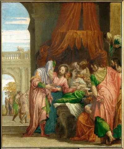 La résurrection de la fille de Jaïrus ... - (1528-88) Veronese