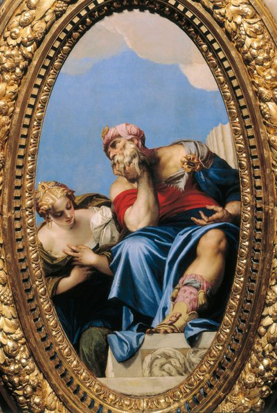 Le vieil homme oriental et la jeune femme - Veronese