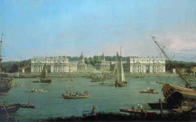 Hôpital de Greenwich, vu de la rive nord de la Tamise - (1697 1768) Canaletto