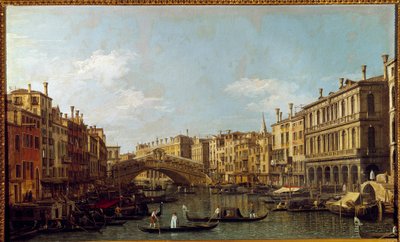 Le Grand Canal et le pont du Rialto à Venise - Canaletto