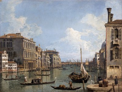 Vue du Grand Canal vers la Punta della Dogana depuis Campo San Vio - Canaletto