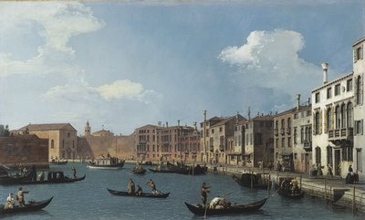 Vue du canal Santa Chiara, Venise, vers 1730 - (1697 1768) Canaletto
