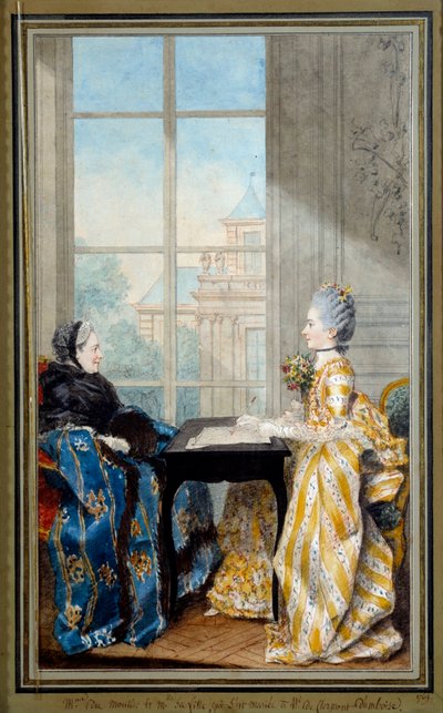 Portrait de Madame du Moutier et Mademoiselle La Ville, épouse de Monsieur Clermont d
