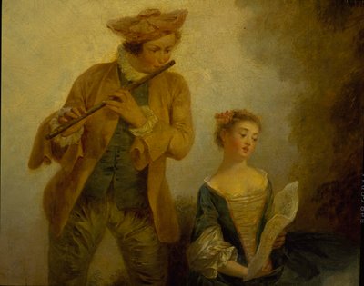 Trois filles du compositeur Joseph-Nicolas-Pancrace Royer jouant de la musique - Carmontelle