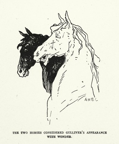 Illustration pour Les Voyages de Gulliver de Jonathan Swift - (after) American School