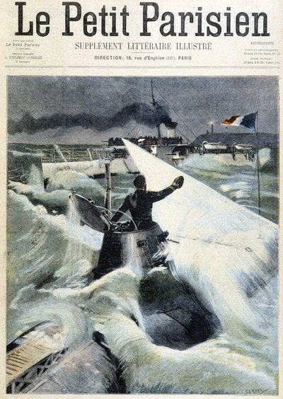 Expérience du sous-marin "Le Morse" - dans "Le Petit Parisien" du 11/08/1901 - (after) Carrey