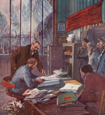 Usine sous contrôle des ouvriers, Révolution russe - (after) Carrey