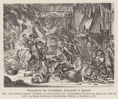Atrocités commises par les troupes françaises en Hollande pendant la guerre franco-néerlandaise - (after) Dutch School
