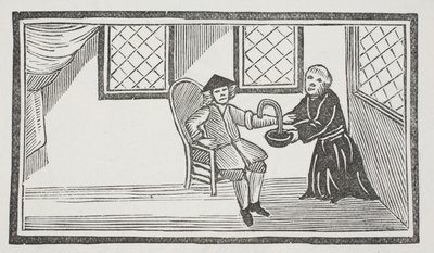 Représentation du moine traître le saignant à mort (illustration de 