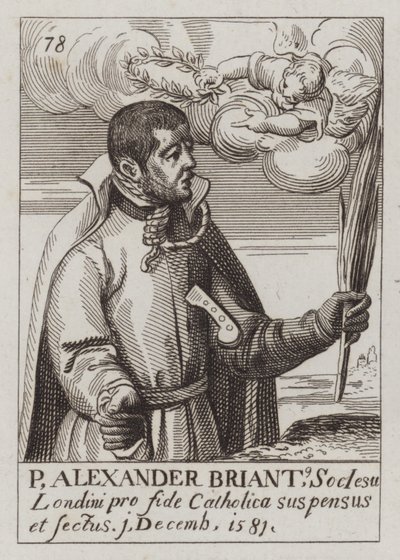Alexander Briant, jésuite anglais et martyr catholique (gravure) - (after) English School
