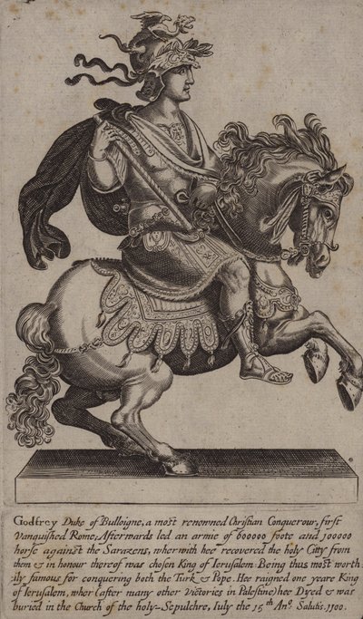 Godefroy de Bouillon, chevalier français, croisé et roi de Jérusalem - (after) English School