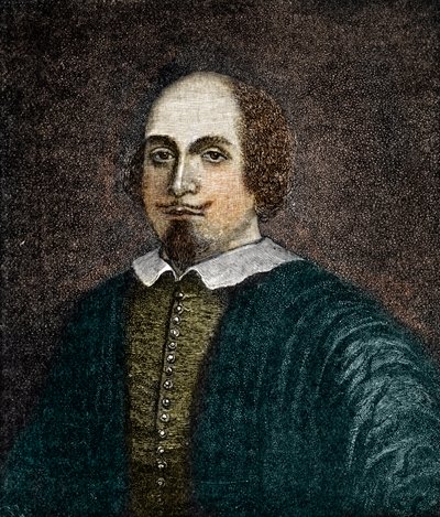 Portrait du dramaturge anglais William Shakespeare (gravure d