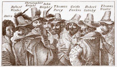 Les conspirateurs de la Conspiration des Poudres, d