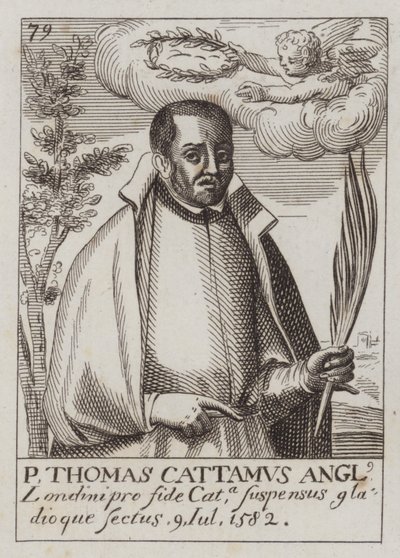 Thomas Cottam, prêtre catholique anglais et martyr (gravure) - (after) English School