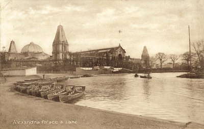 Alexandra Palace, Lac (photo n/b) - (after) English photographer