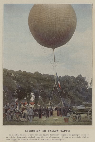 Ascension en Ballon Captif - (after) French Photographer