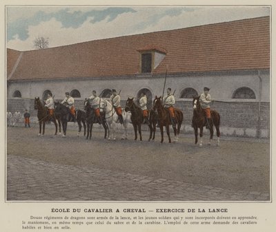 École du Cavalier à Cheval, Exercice de la Lance - (after) French Photographer